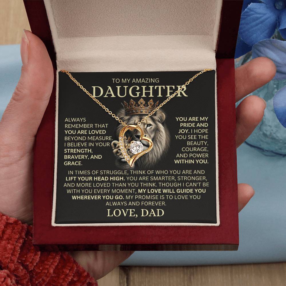 To My Amazing Daughter | Bravery & Grace | Forever Love Necklace