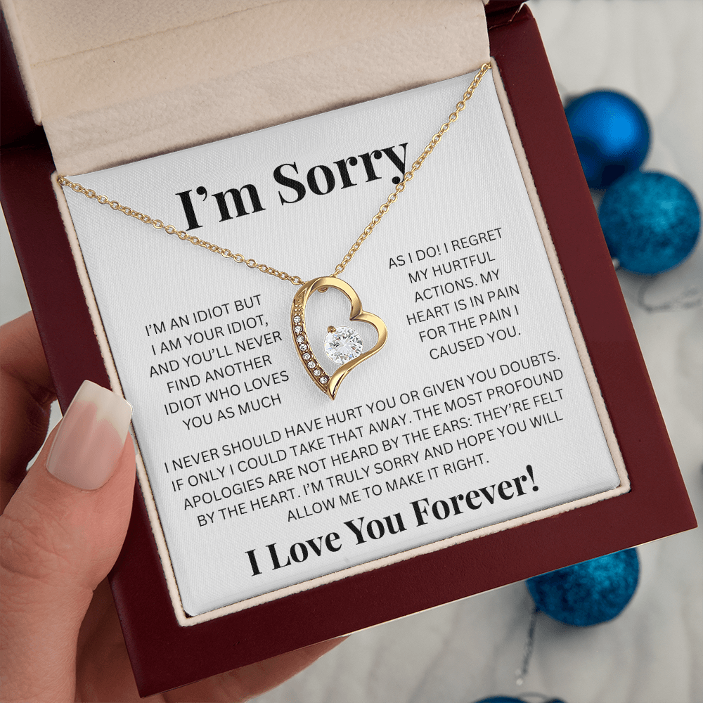 Apology Gift For Her- Im Sorry - Forever Love Necklace