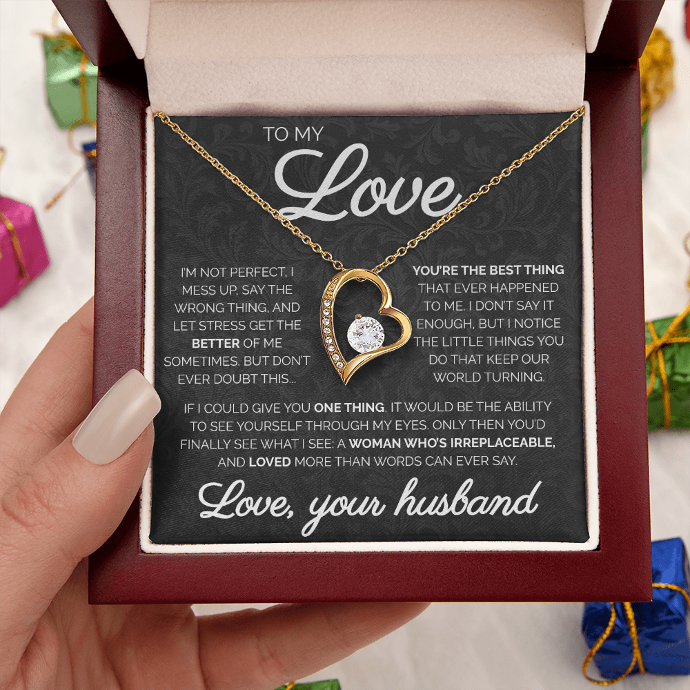 To My Love| You're the best thing | Forever Love Necklace