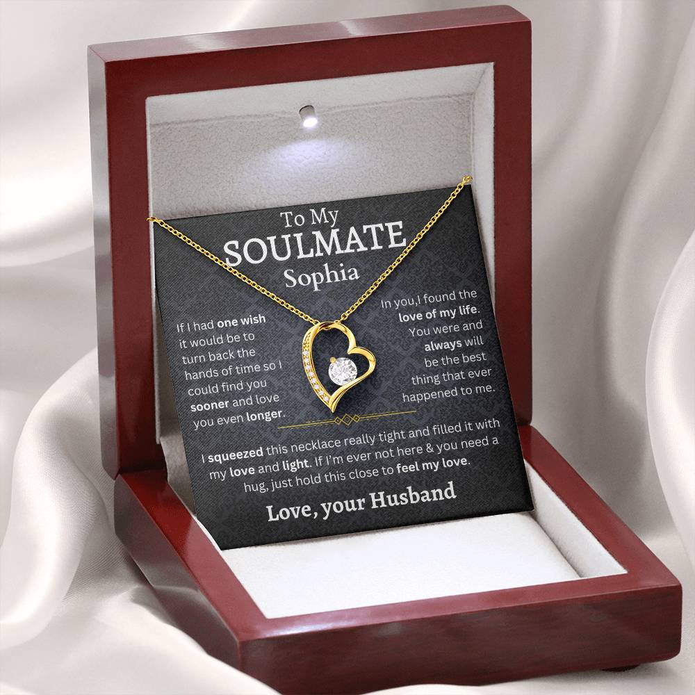 To My Soulmate | Feel My Love | Forever Love Necklace
