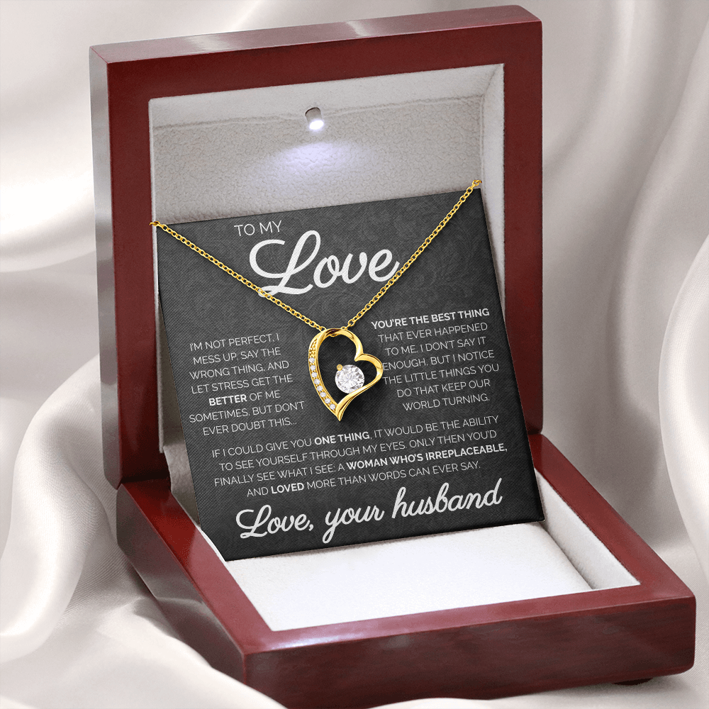 To My Love| You're the best thing | Forever Love Necklace