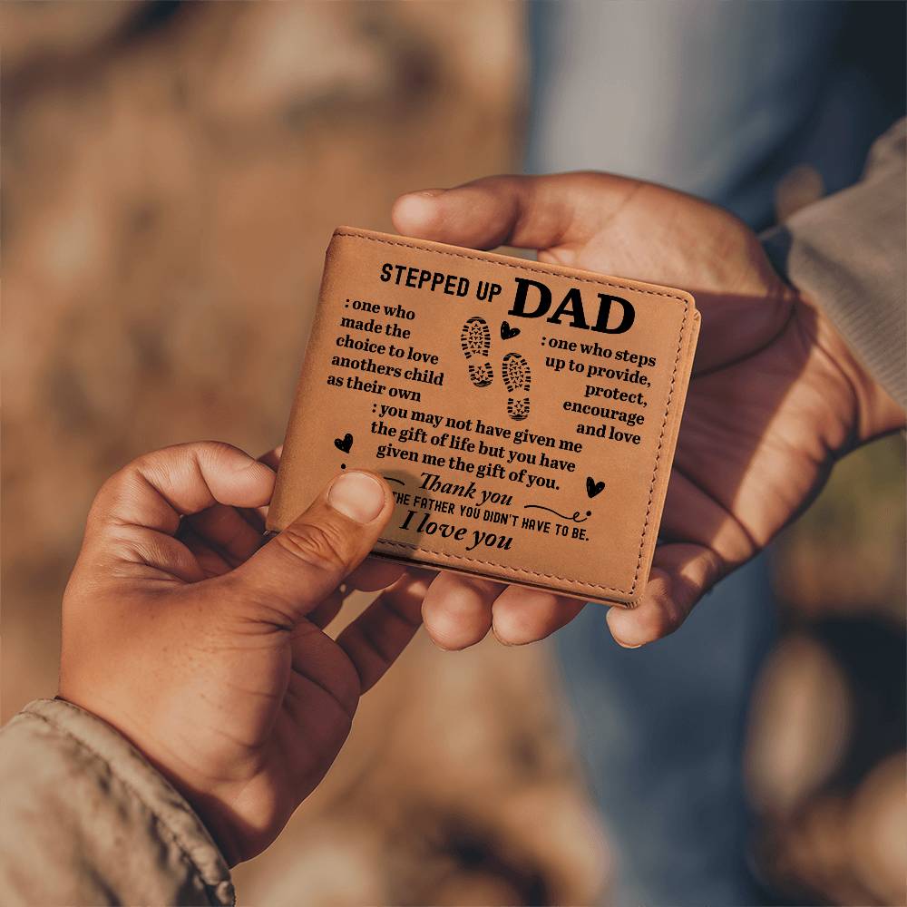 TO MY STEP DAD ENCOURAGE LEATHER WALLET