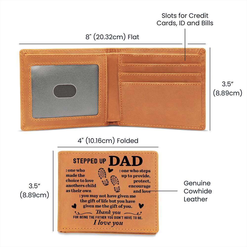 TO MY STEP DAD ENCOURAGE LEATHER WALLET