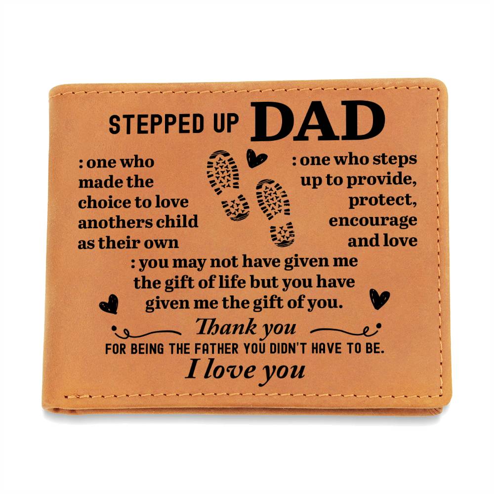 TO MY STEP DAD ENCOURAGE LEATHER WALLET