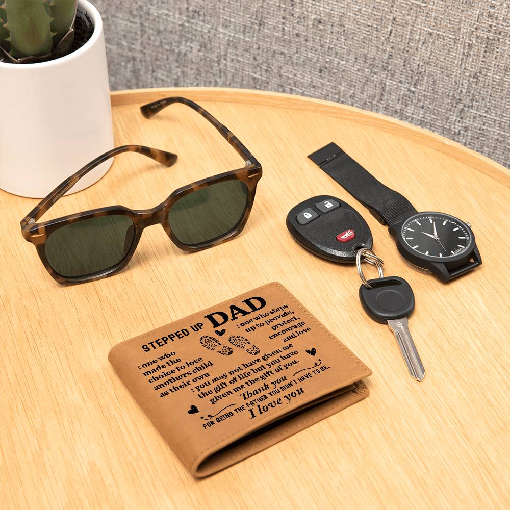 TO MY STEP DAD ENCOURAGE LEATHER WALLET