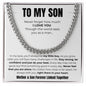 To My Son | Mother & Son Forever Linked Together Cuban Link Chain