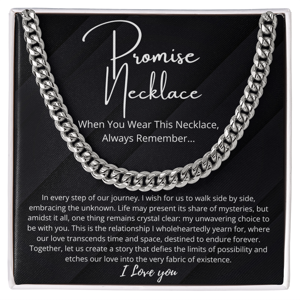 Promise Necklace For Him, Boyfriend Gift