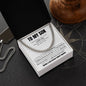 To My Son | Mother & Son Forever Linked Together Cuban Link Chain