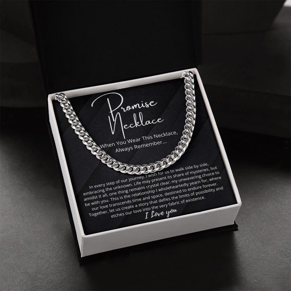 Promise Necklace For Him, Boyfriend Gift