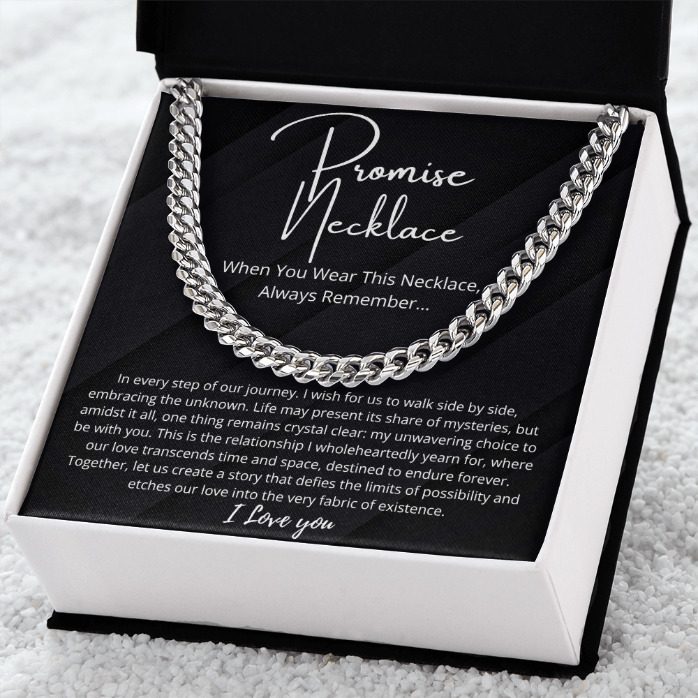 Promise Necklace For Him, Boyfriend Gift