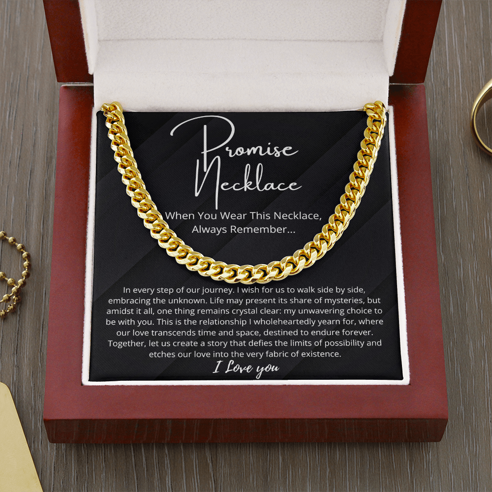 Promise Necklace For Him, Boyfriend Gift