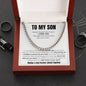 To My Son | Mother & Son Forever Linked Together Cuban Link Chain