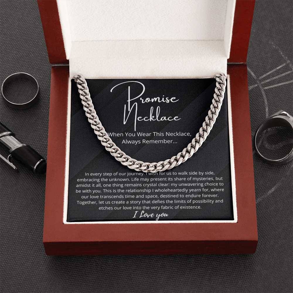 Promise Necklace For Him, Boyfriend Gift