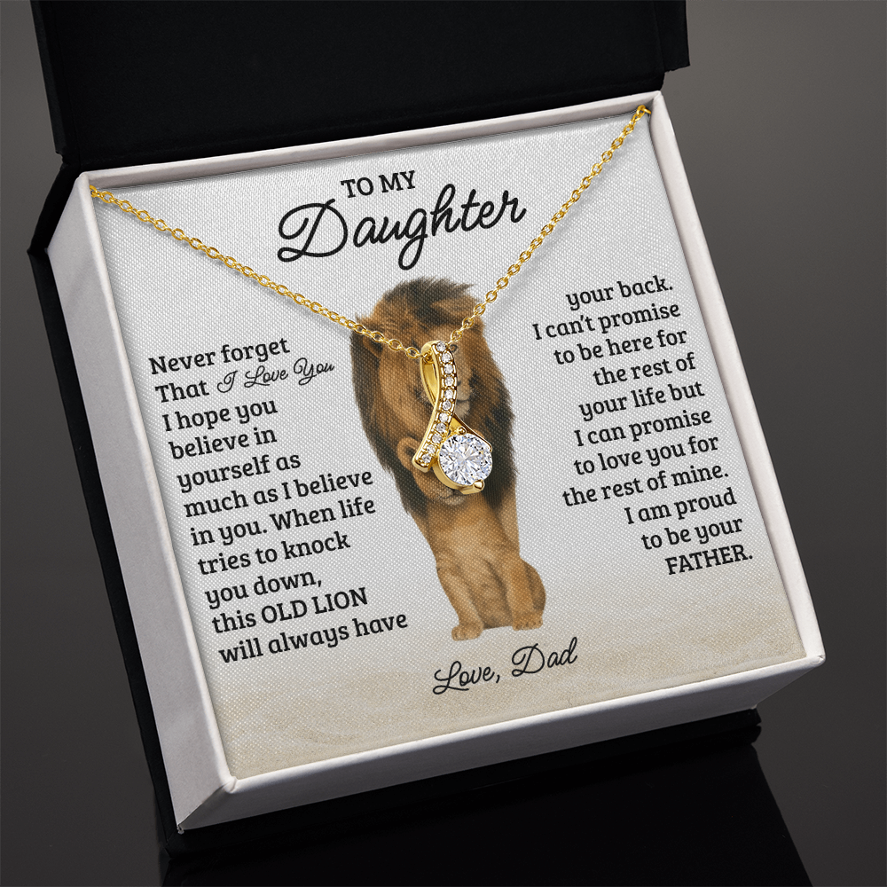 To My Daughter Necklace - Never Forget That I Love You