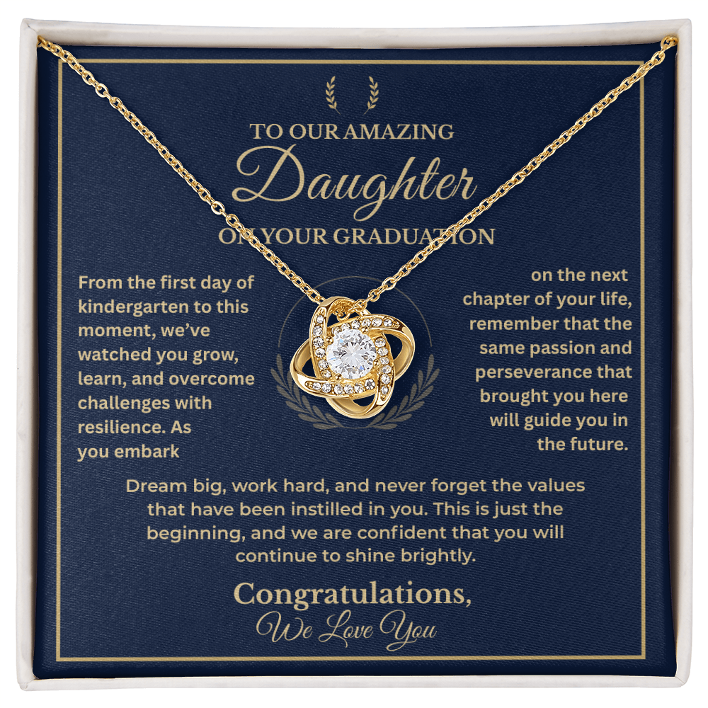 To Our Amazing Daughter Graduation Pendant – Inspirational Card Included