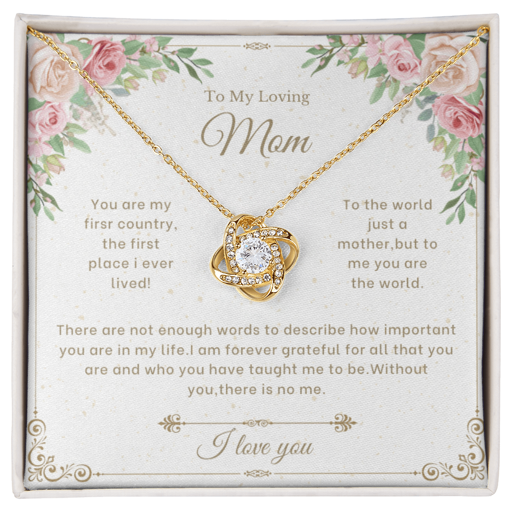 To My Loving Mom | Love Knot Necklace