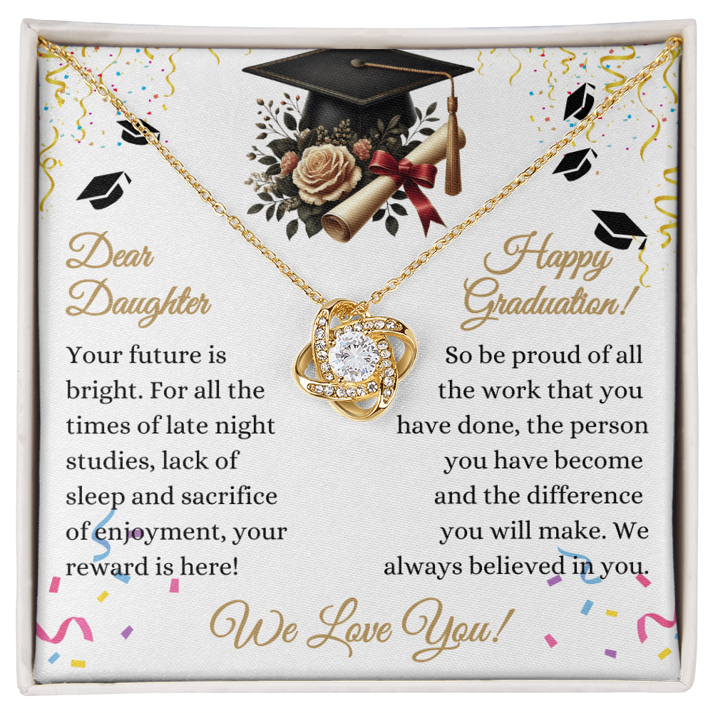 To My Daughter | Happy Graduation | Love Knot Necklace