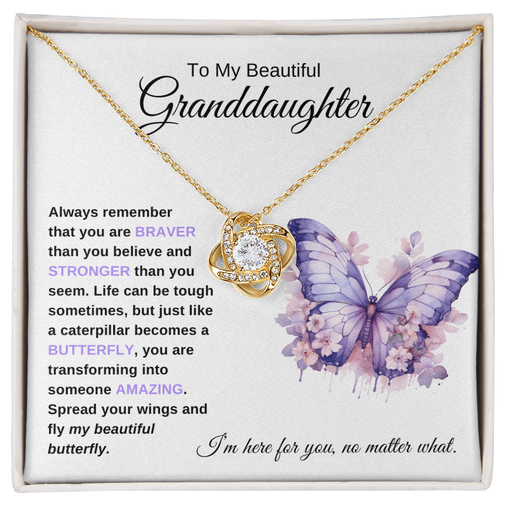 Granddaughter Gift | Watching You Grow Has Been My Greatest Joy | "Beautiful Butterfly" Necklace