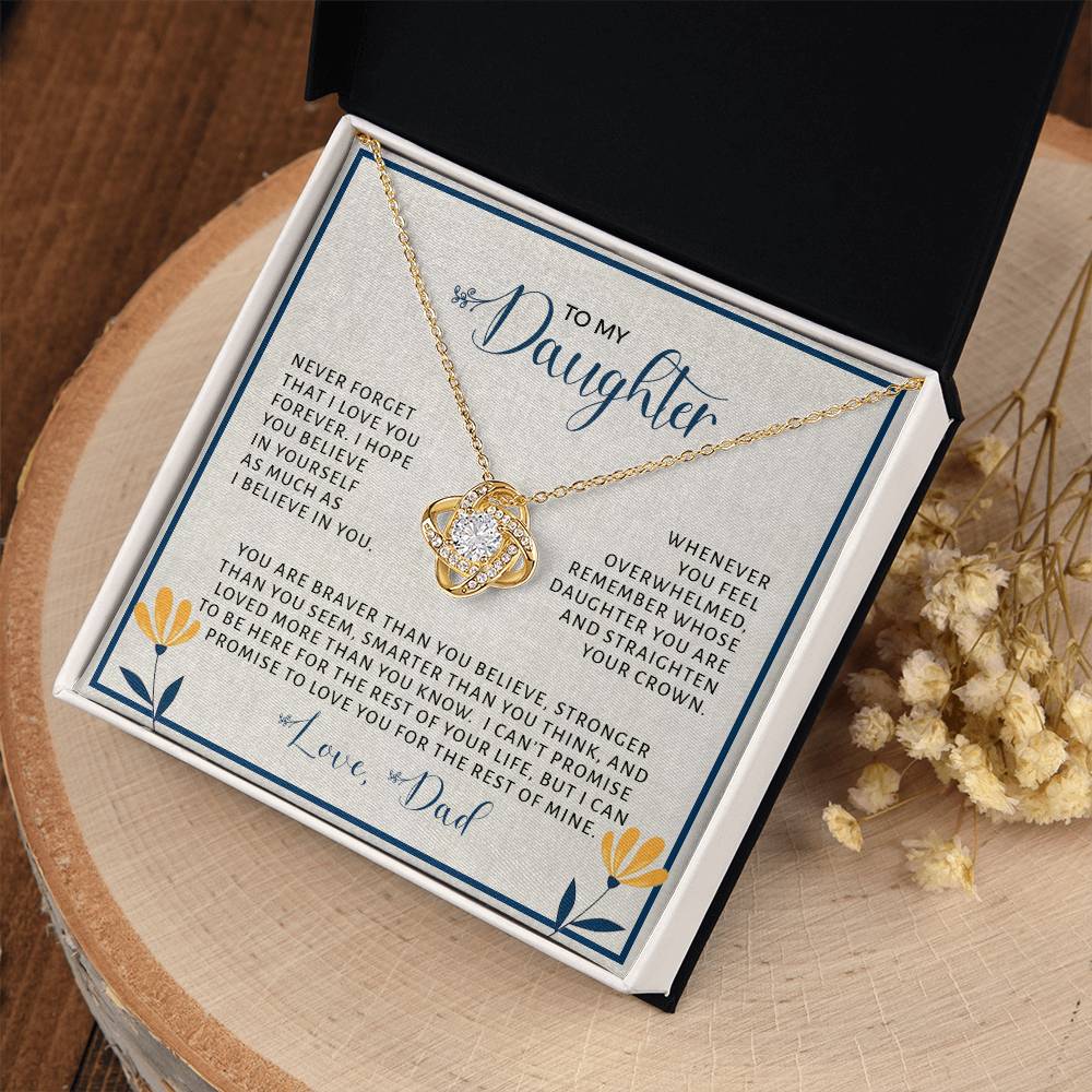 To My Daughter | Never Forget (Love Knot Necklace)