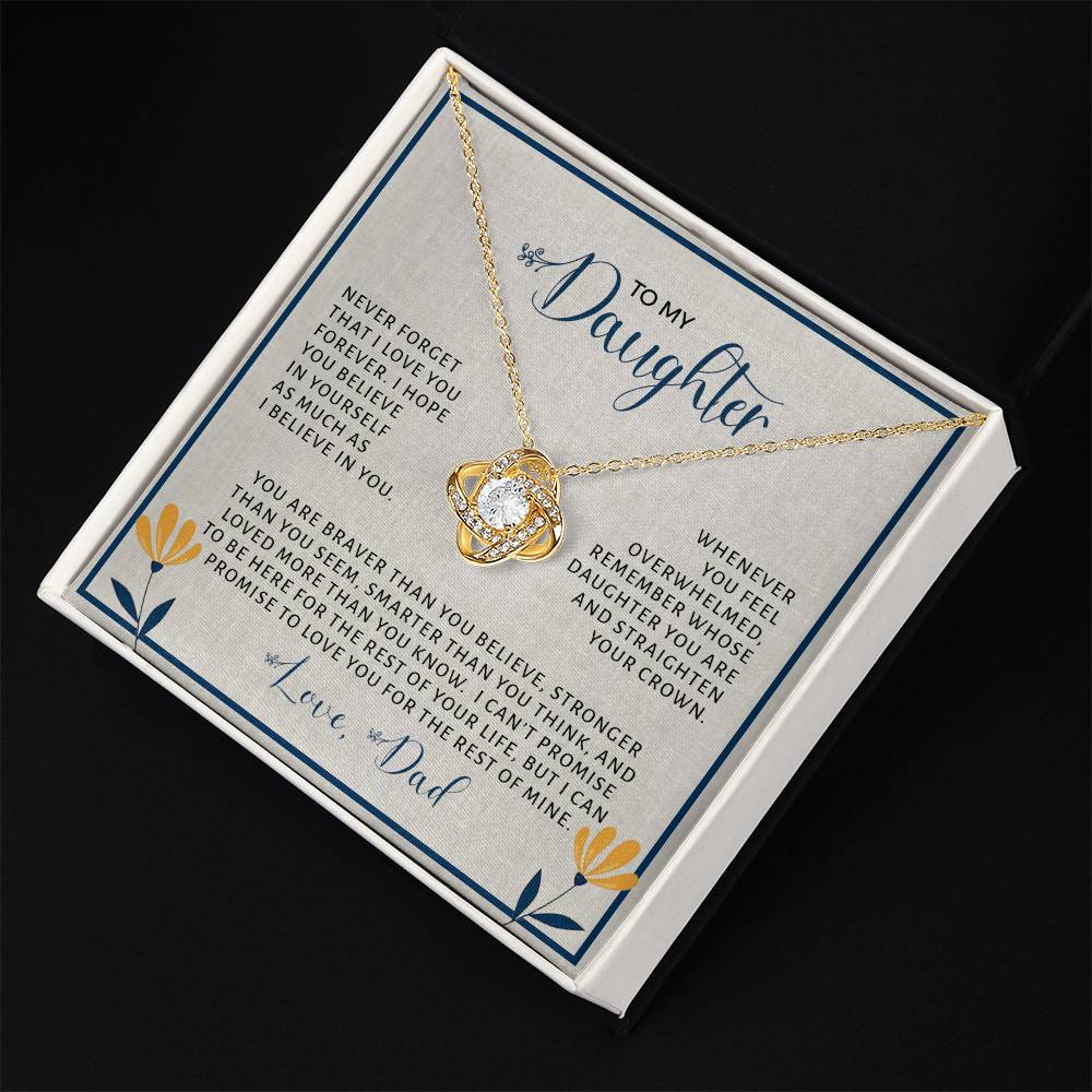 To My Daughter | Never Forget (Love Knot Necklace)
