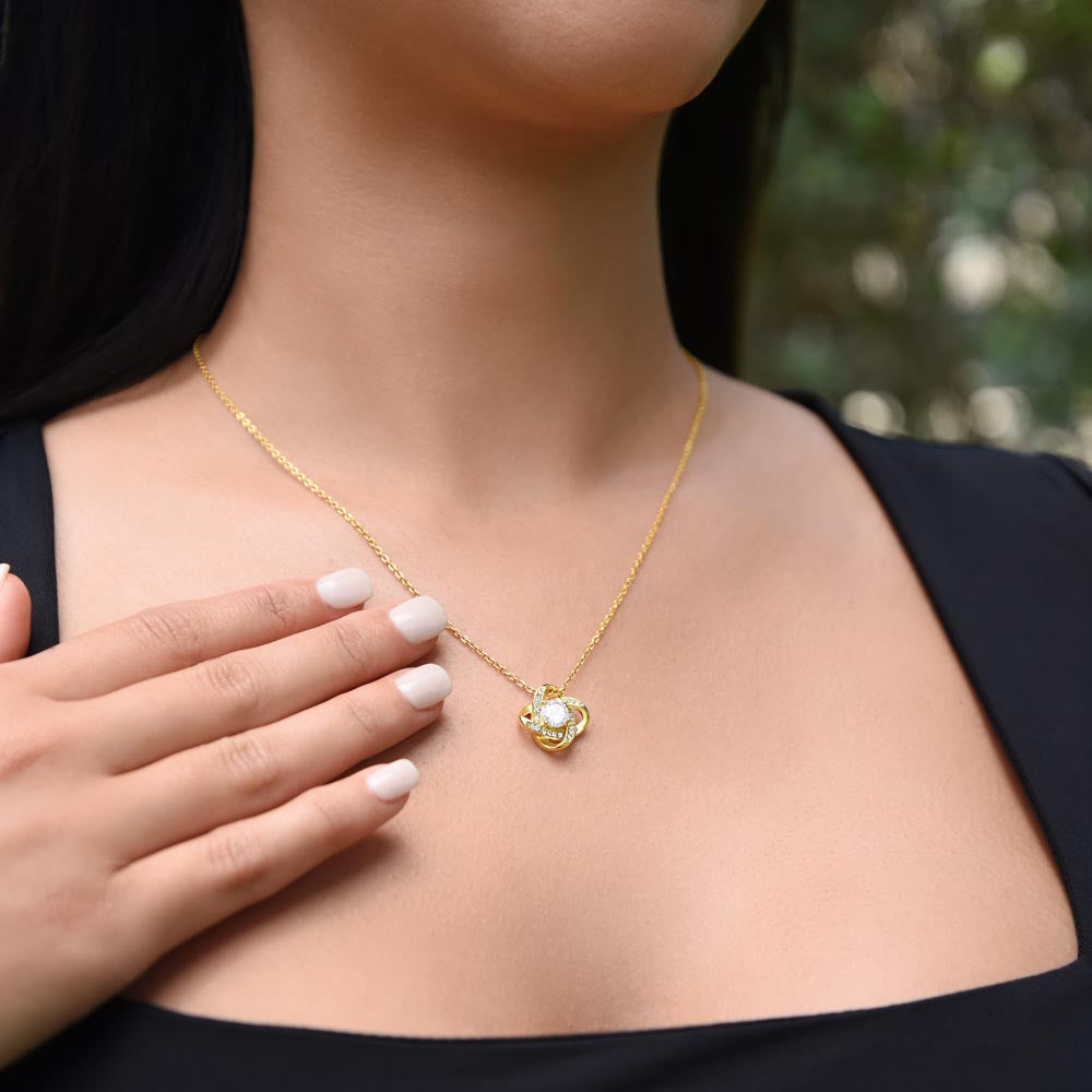 Apology Gift For Her - I know I've Hurt You - Love knot Necklace