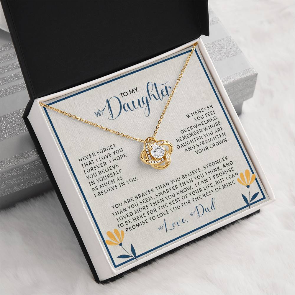 To My Daughter | Never Forget (Love Knot Necklace)