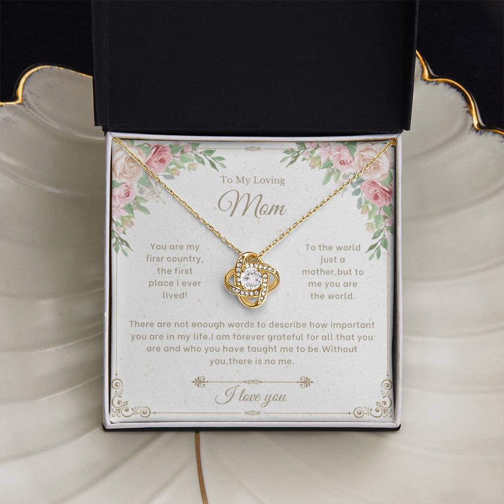 To My Loving Mom | Love Knot Necklace