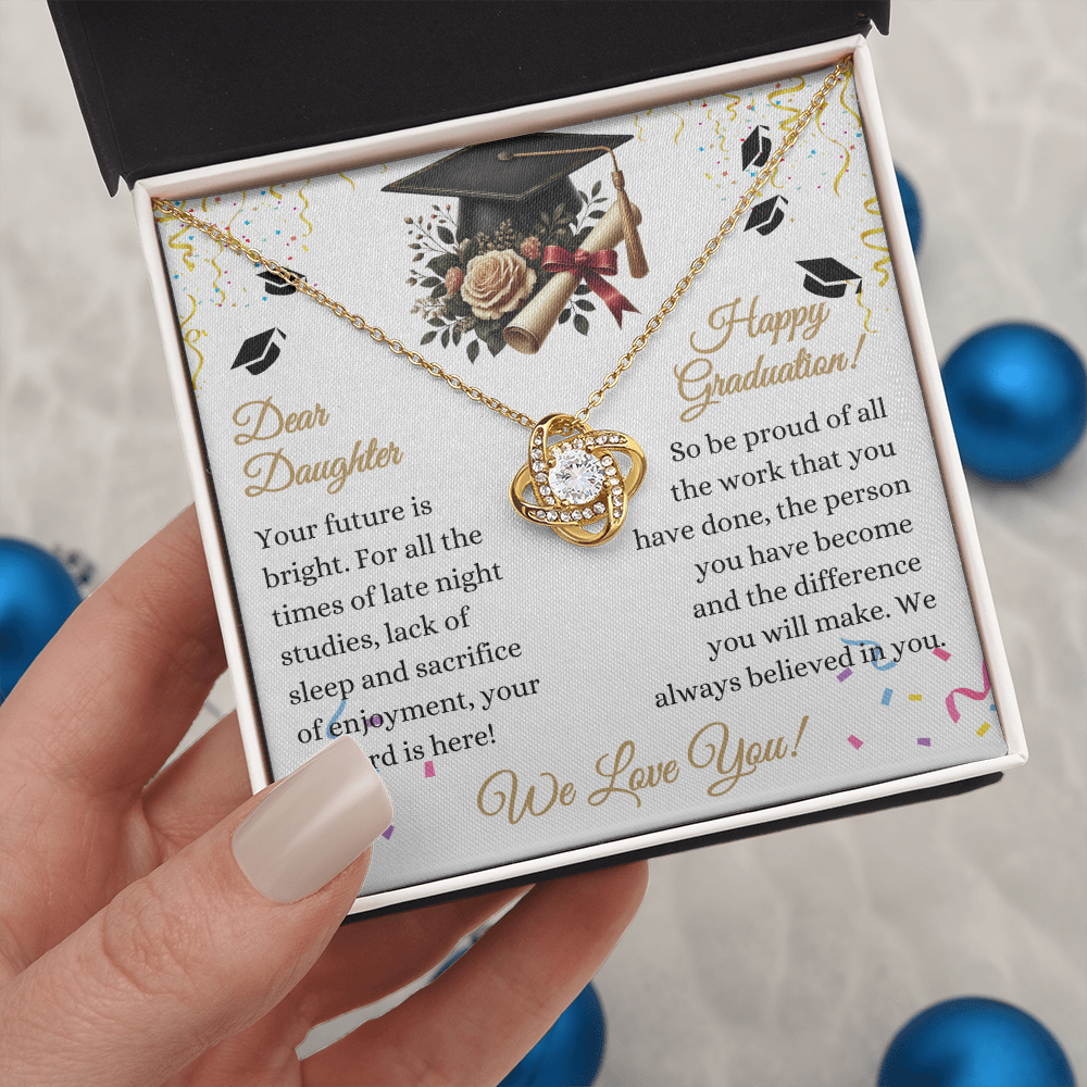 To My Daughter | Happy Graduation | Love Knot Necklace