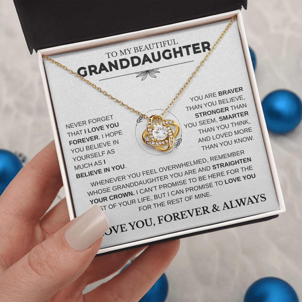 Gift For Granddaughter, "Never Forget That I Love You"