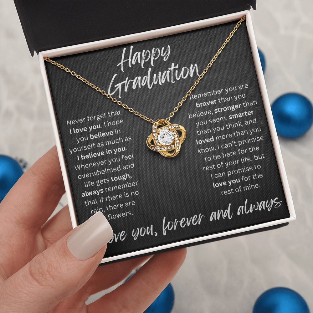 Happy Graduation | No Rain, No Flowers | Love Knot Necklace