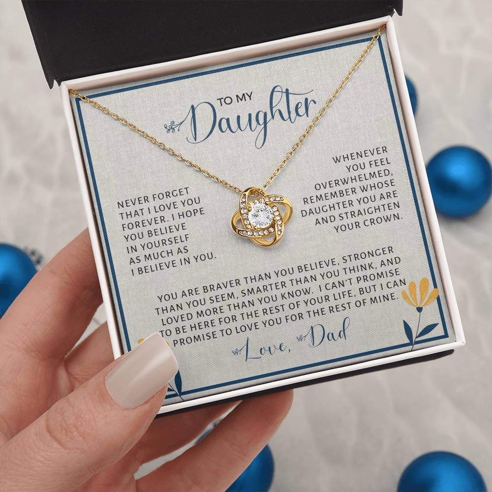 To My Daughter | Never Forget (Love Knot Necklace)