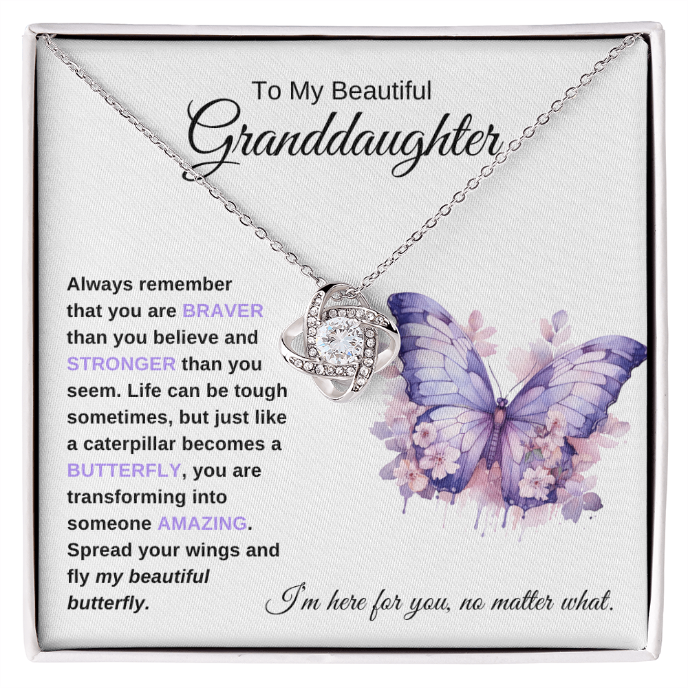 Granddaughter Gift | Watching You Grow Has Been My Greatest Joy | "Beautiful Butterfly" Necklace
