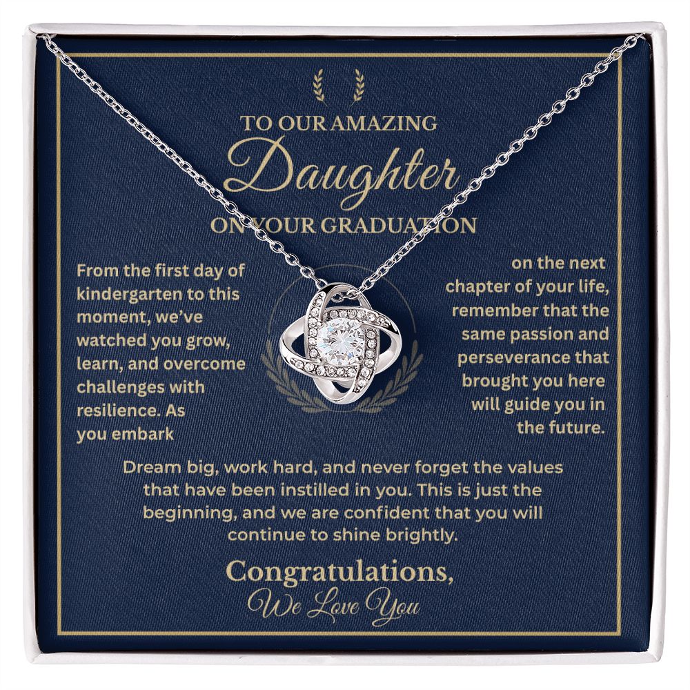 To Our Amazing Daughter Graduation Pendant – Inspirational Card Included