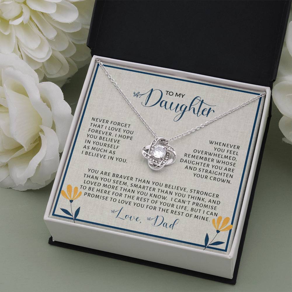To My Daughter | Never Forget (Love Knot Necklace)