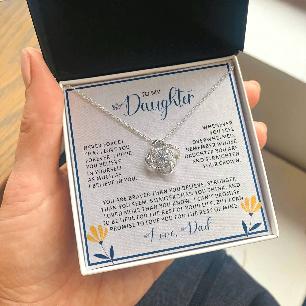 To My Daughter | Never Forget (Love Knot Necklace)