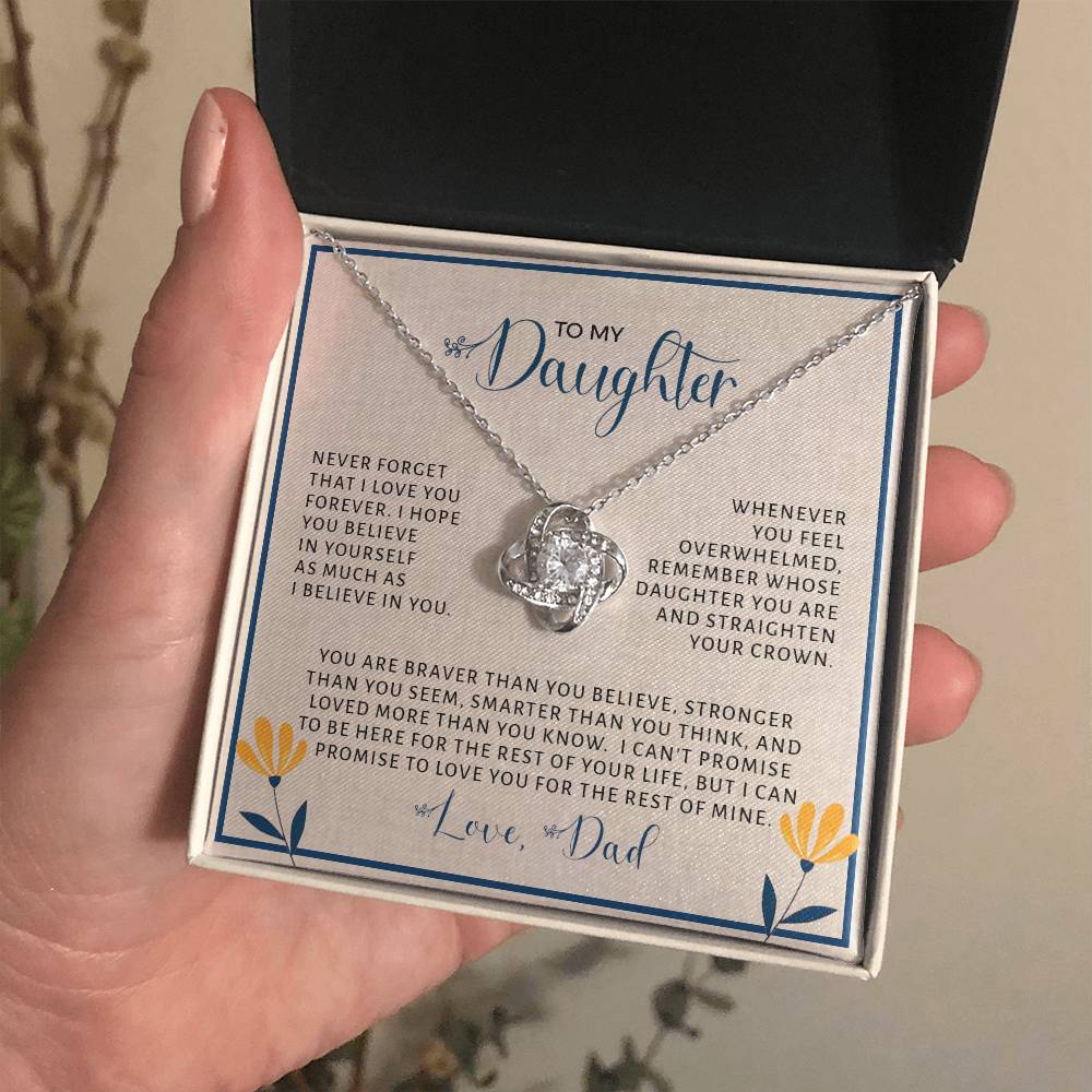 To My Daughter | Never Forget (Love Knot Necklace)