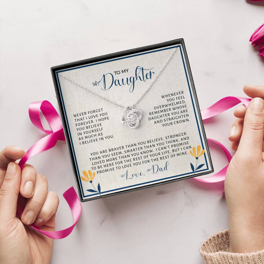 To My Daughter | Never Forget (Love Knot Necklace)