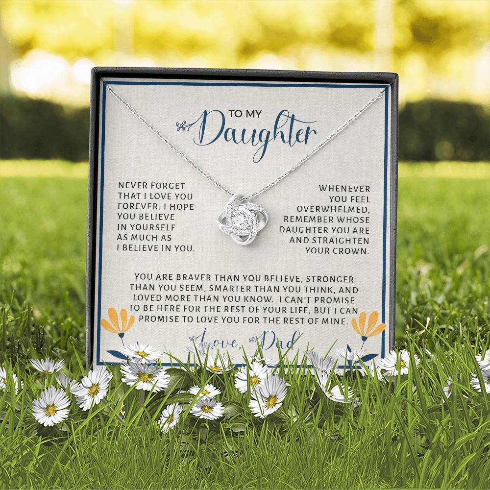 To My Daughter | Never Forget (Love Knot Necklace)