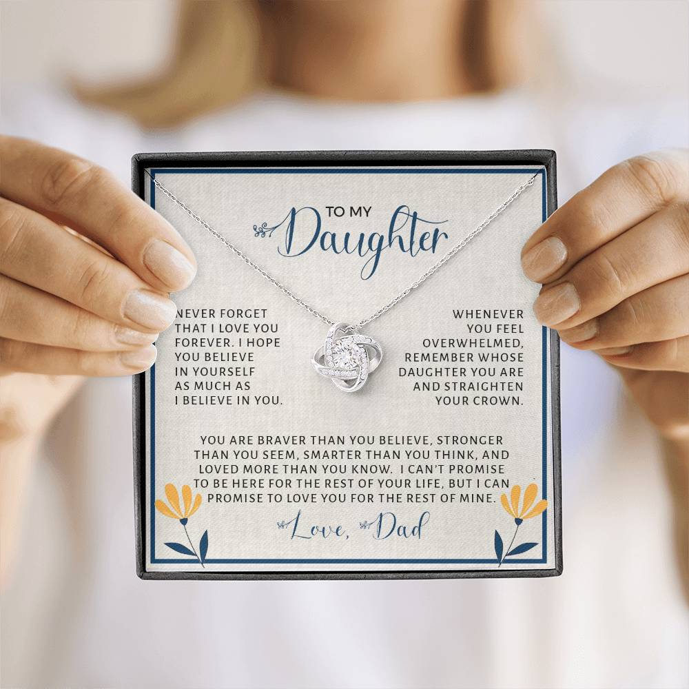 To My Daughter | Never Forget (Love Knot Necklace)