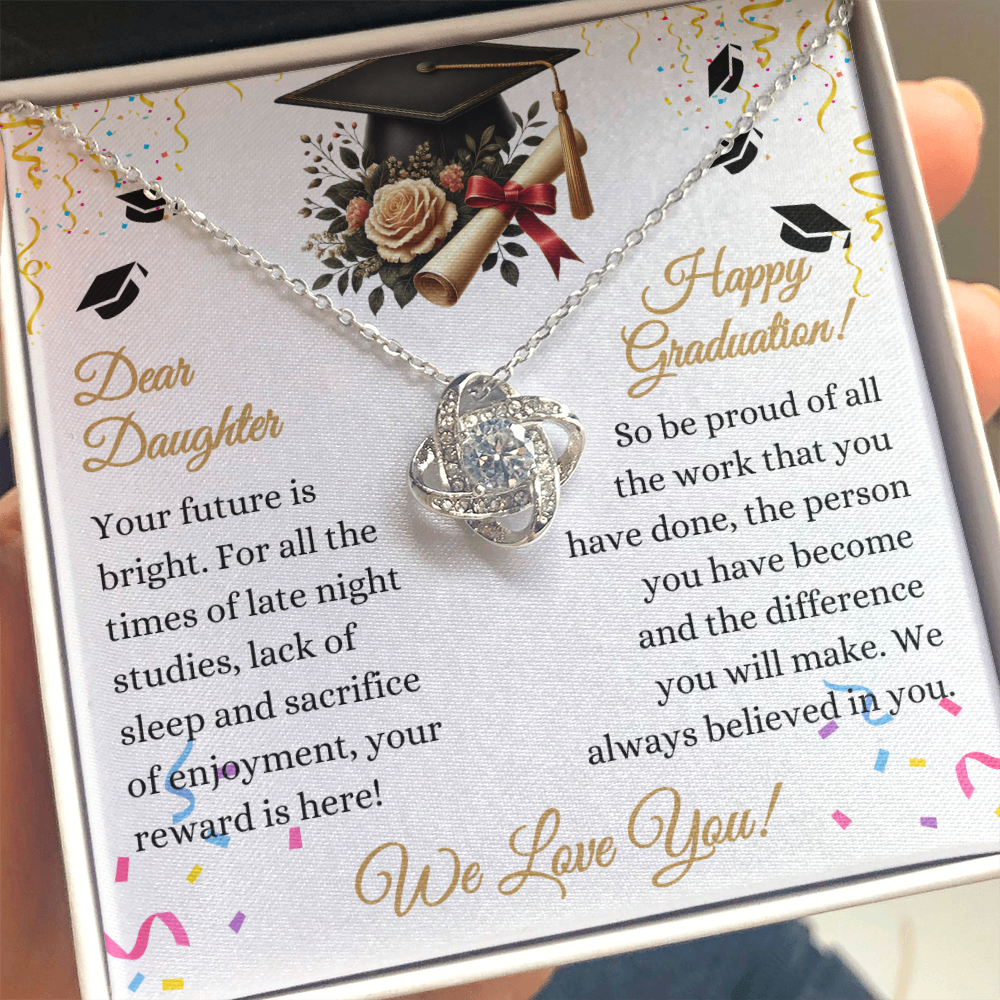 To My Daughter | Happy Graduation | Love Knot Necklace