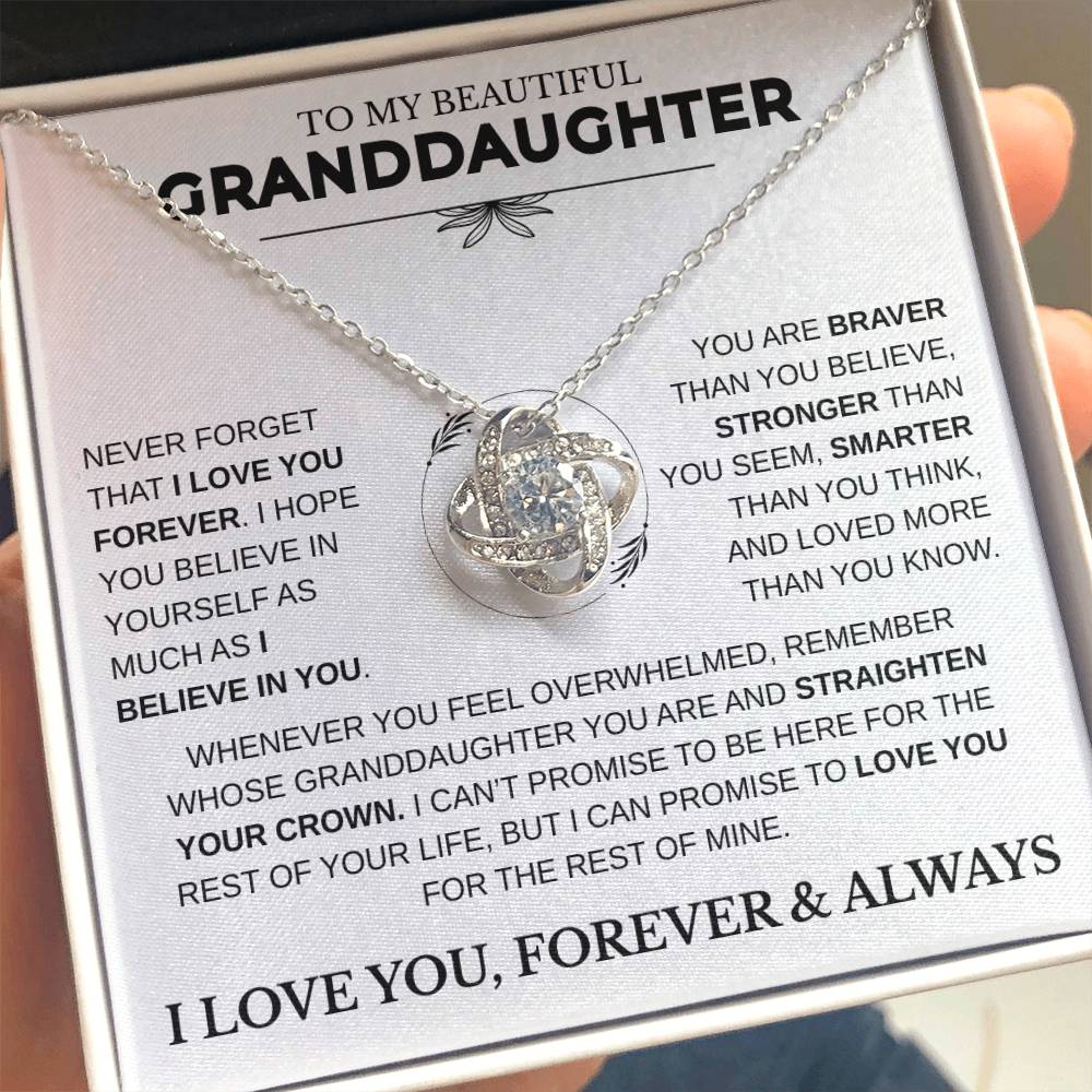 Gift For Granddaughter, "Never Forget That I Love You"