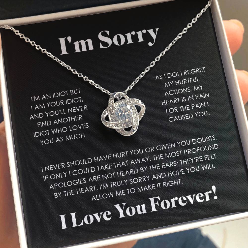 APOLOGIES LOVE KNOT NECKLACE