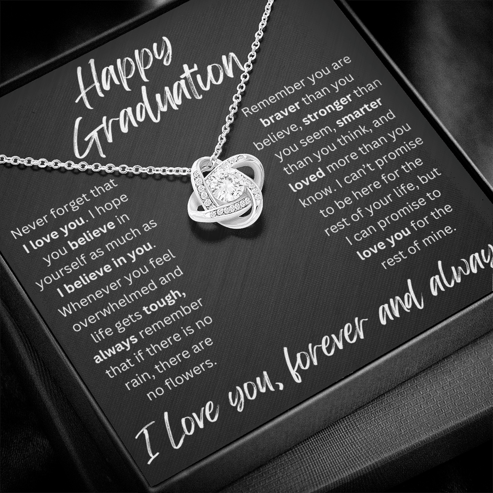 Happy Graduation | No Rain, No Flowers | Love Knot Necklace