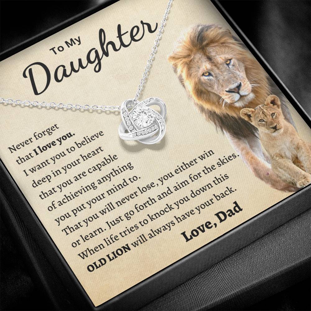 To My Daughter | Never Forget (Love Knot Necklace)