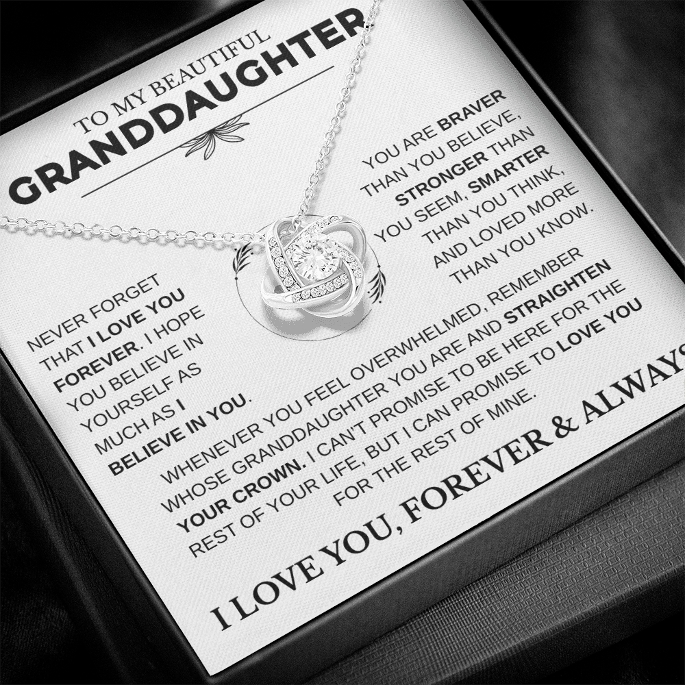 Gift For Granddaughter, "Never Forget That I Love You"