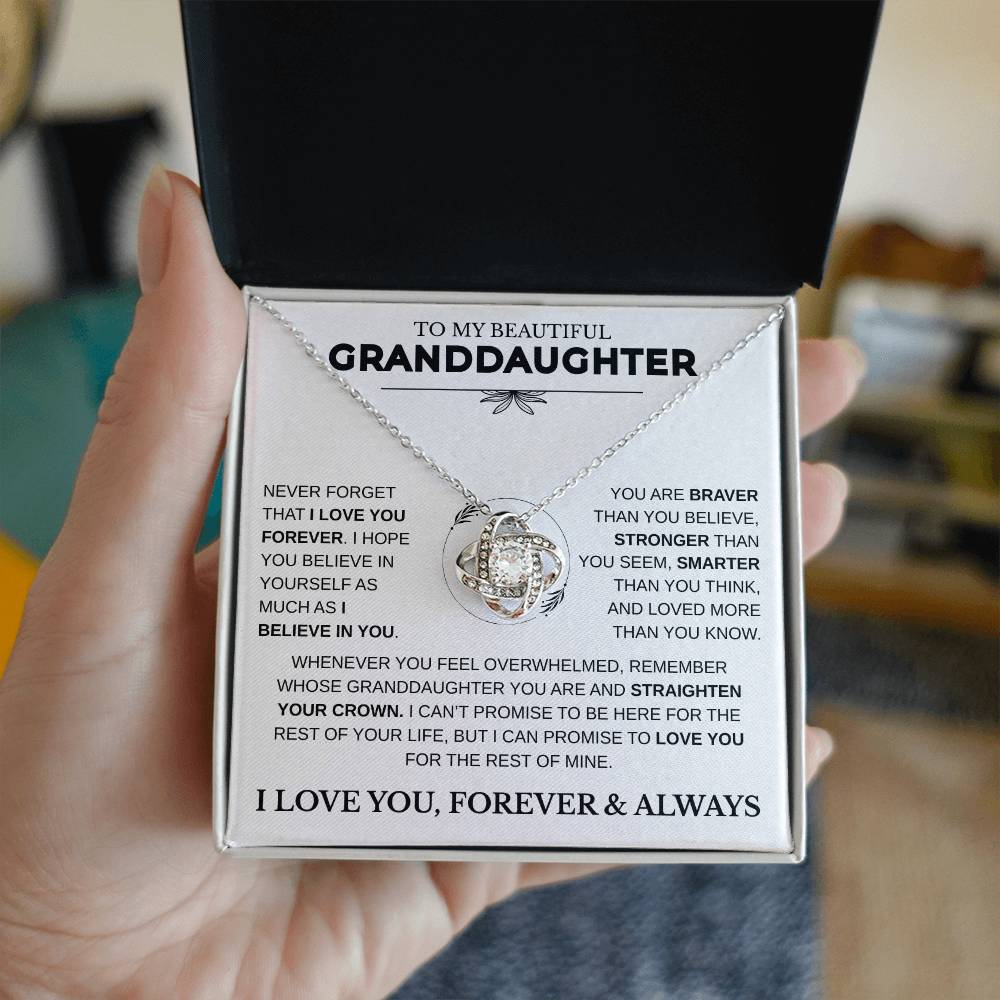 Gift For Granddaughter, "Never Forget That I Love You"