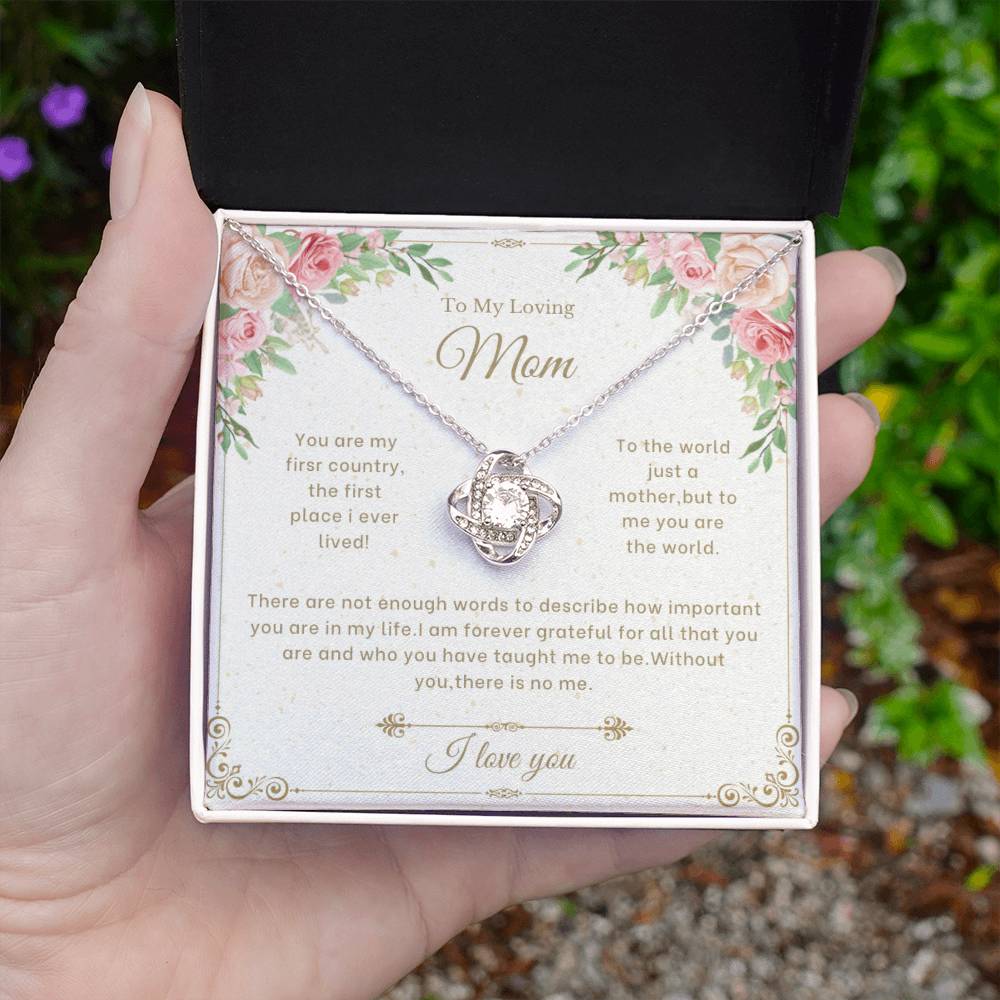 To My Loving Mom | Love Knot Necklace