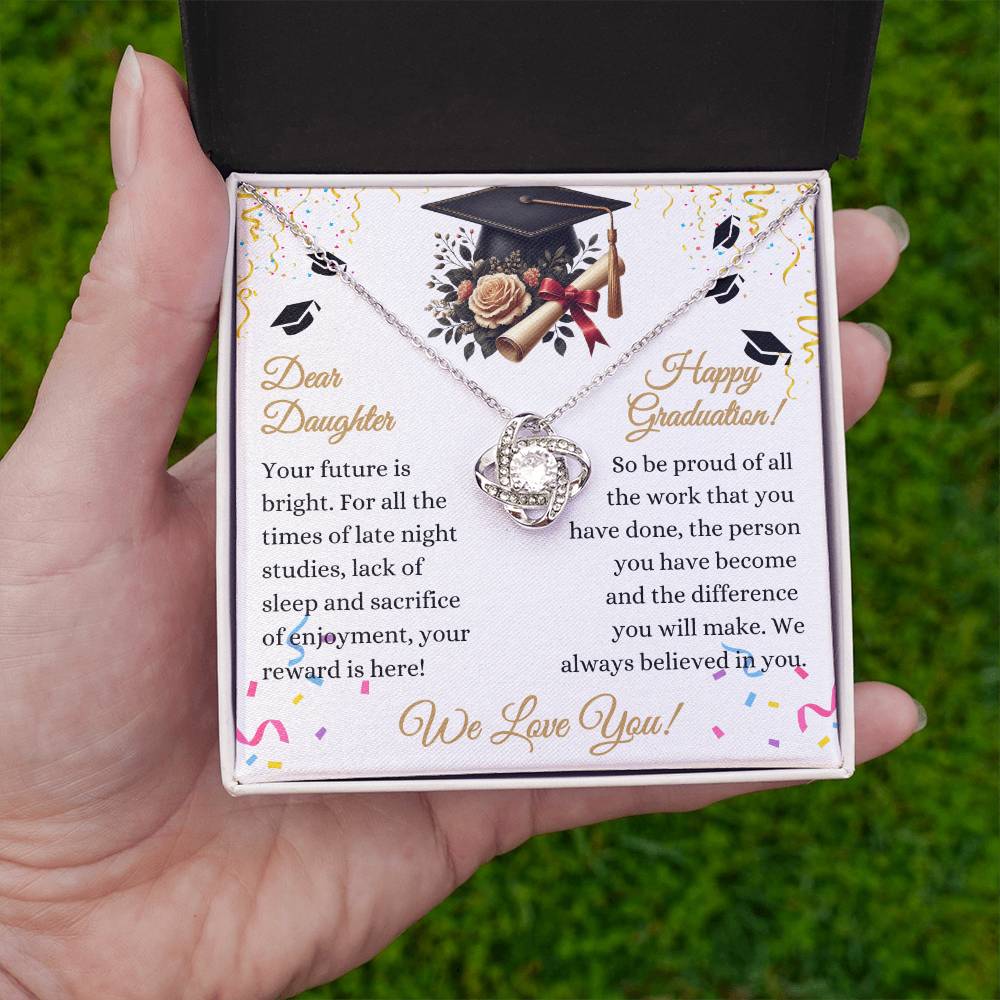 To My Daughter | Happy Graduation | Love Knot Necklace
