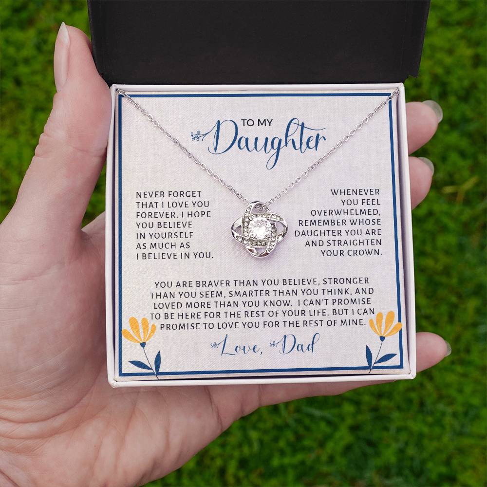 To My Daughter | Never Forget (Love Knot Necklace)