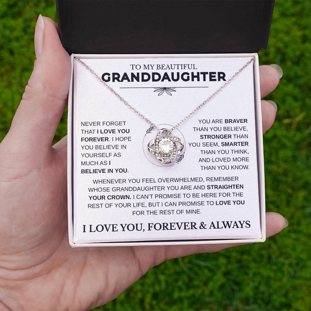 Gift For Granddaughter, "Never Forget That I Love You"